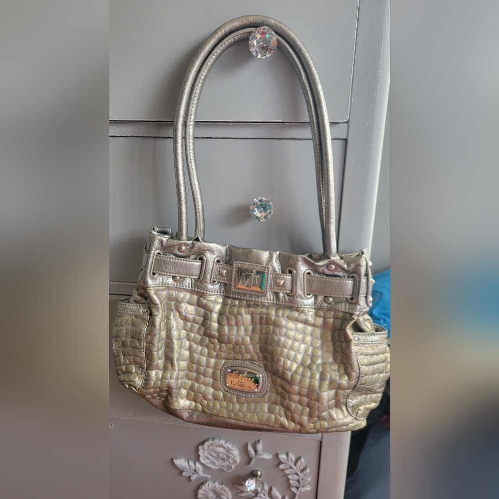 Metallic Silver Kathy Van Zeeland Purse